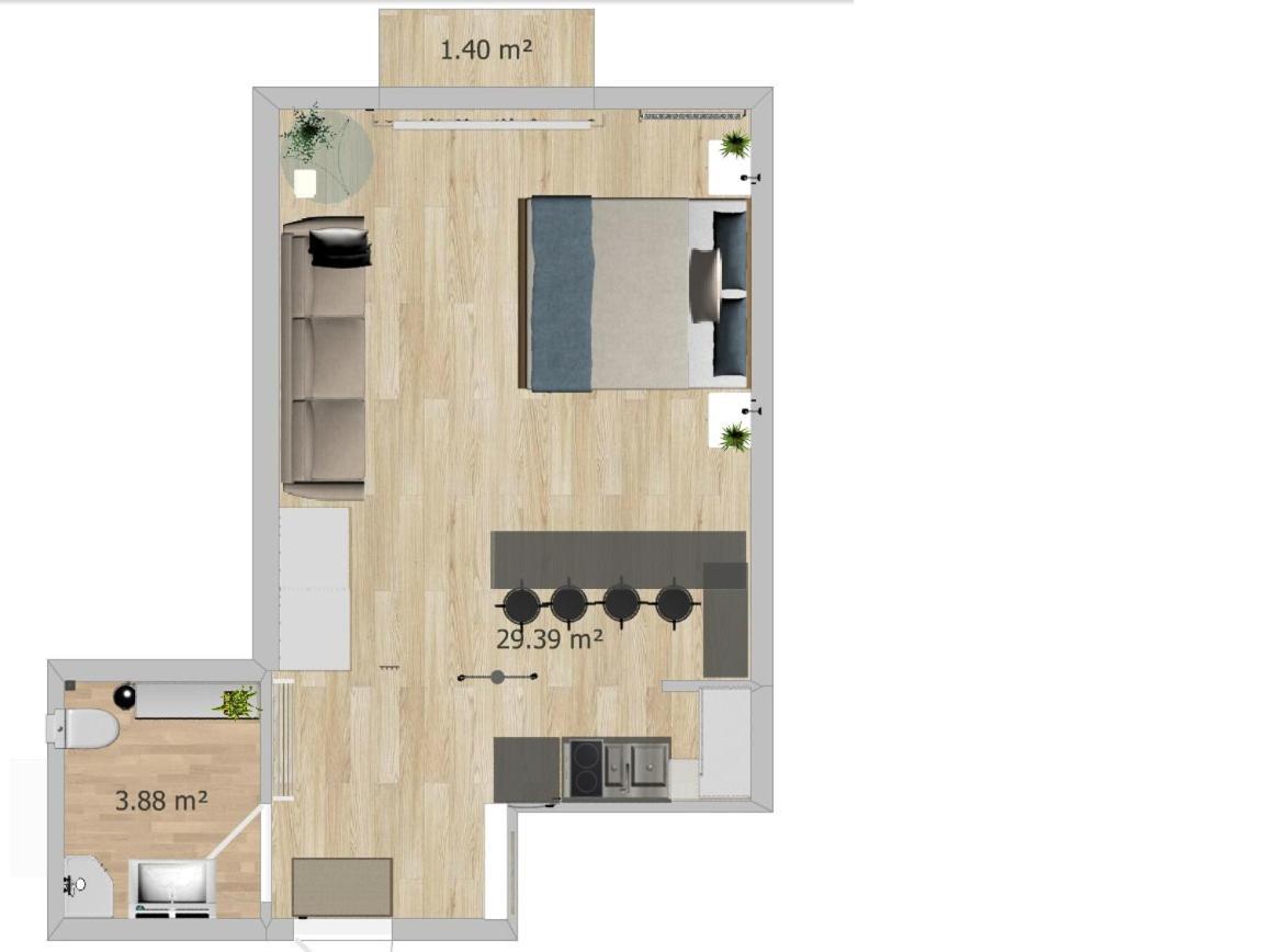 Hamburg Studio Fuer Bis Zu 4 Personen Ngoại thất bức ảnh